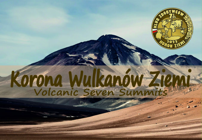 Korona Wulkanów Ziemi- okładka dziennika wypraw- książeczki